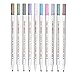 Metallic Marker Pens, Metallic Painting Art Marker Pen, Art Paint Marker Pen for Gift Card, DIY Photo Album, Black Paper, Artist Illustration, Use on Any Glass, Pottery, Set of 10 Colors