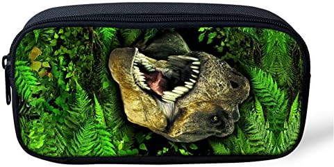 3D Dinosaur Print Pencil Case Student School Pen Box Stationery Pouch With Zipper