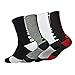 Ehdching 4 Pack Men's Dri-Fit Cushion Basketball Athletic Sport Peformance Crew Socks (4 Pair, Style 1)