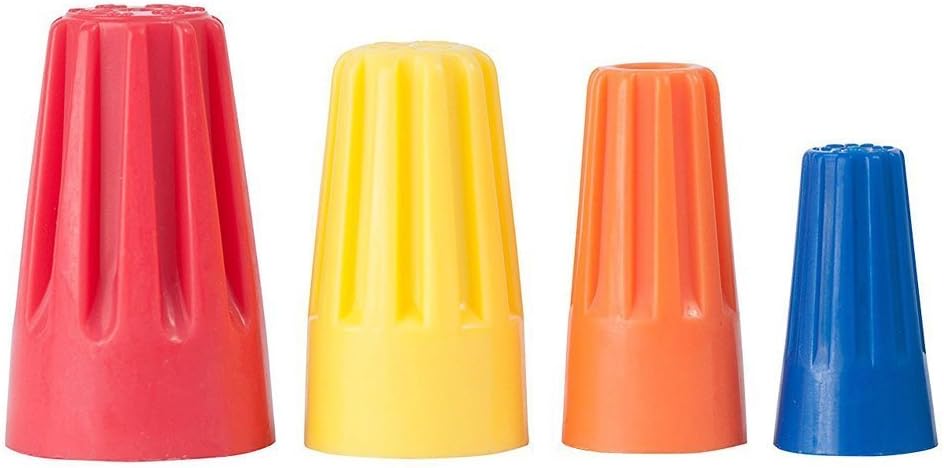 DollaTek Electrical Wire Connection Screw Twist Connector Cap 70Pcs Pack Home and Work Tools, Blue, Orange, Yellow, Red