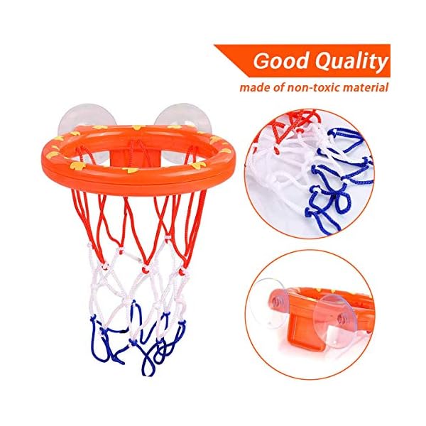 ENTHUR-Bath-Toy-Fun-Basketball-Hoop-Balls-Set-for-Boys-and-Girls-Kid-Toddler-Bath-Toys-Gift-Set-3-Balls-Included ENTHUR Bath Toy Fun Basketball Hoop & Balls Set for Boys and Girls Kid & Toddler Bath Toys Gift Set 3 Balls Included