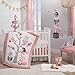 Lambs & Ivy Friendship Tree Gray/Pink Woodland Fox Baby Blanket