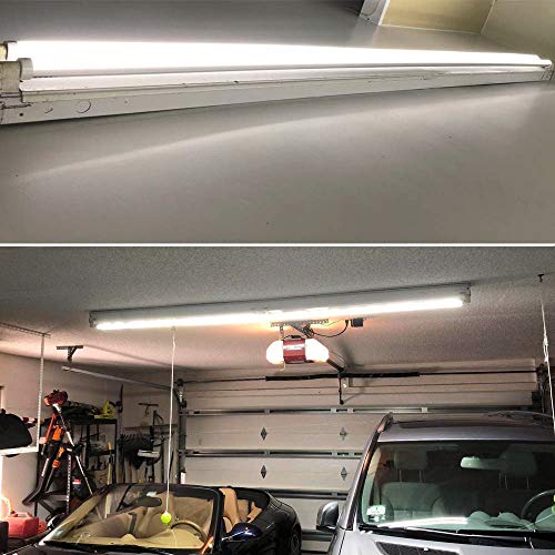 (Pack of 12) CNSUNWAY LIGHTING 8FT LED Bulb, 45 Watts(100W Equiv.), 4000K, Double End Powered, Ballast Bypass, 4800 LM, T8 T12 Fluorescent Light Fixtures Replacement