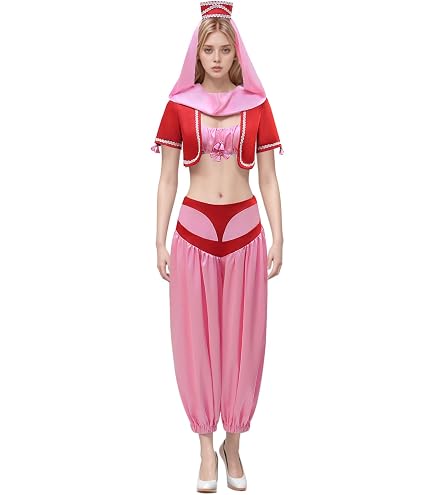 women's light pink arabian genie dress M-L Embrace the allure of Arabian nights Al Najma Elegant Pink A