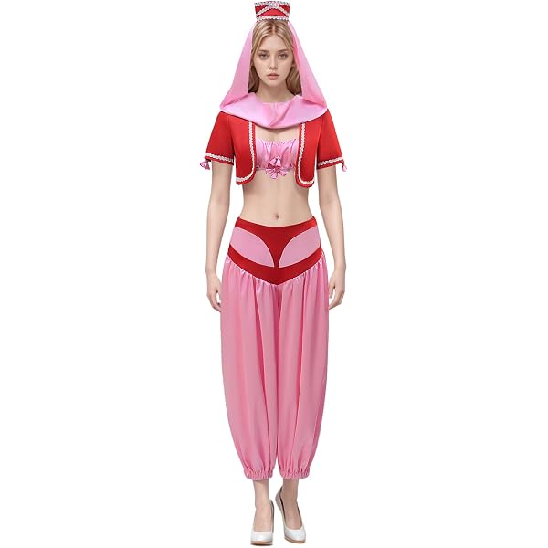 Amazon.com: Cosearlm Genie Costume for Women Dream Genie Arabian Pink Suit  Full Set Halloween Costume (Pink, Medium) : Clothing, Shoes & Jewelry