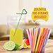 100 PCS Drink Pouches with Straw - Reusable Juice Pouches with Plastic Zipper, Smoothie Bags with 100 PCS Straws