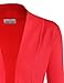BIADANI Women Classic Soft Long Sleeve Open Front Cardigan Sweater Coral 3X-Large