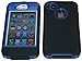 Generic Carrying Case for iPhone 4 - Non-Retail Packaging - Black/Blue