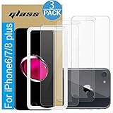 Amuoc Compatible with iPhone 8 Plus Screen Protector | iPhone 7 PlusScreen Protector |iPhone 6 Plus Screen Protector， Tempered Glass Film for Apple iPhone 8 Plus/7 puus/6 Plus. 3-Pack Clear