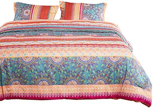 Amazon Com Wake In Cloud Bohemian Duvet Cover Set Orange Coral