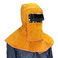 Sundlight Yellow Solar Welding Helmet Hood Mask Helmet Cowhide Split Leather Auto Darkening Filter Lens Protection
