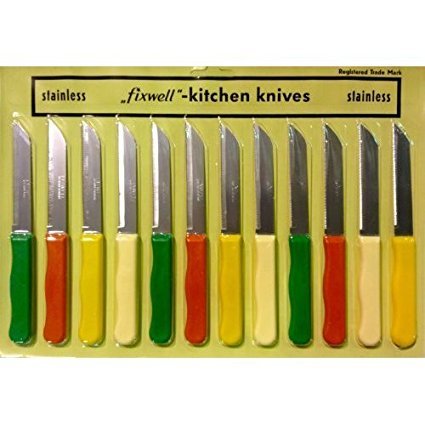 Buycrafty fixwell 12 +1 pieces gift stainless steel knife set