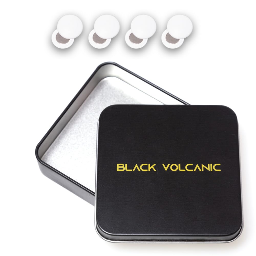 Black Volcanic- Premium Running BIB Magnets, Marathon Race BiB Magnets Cycling, Triathlon with Metal Case (White)