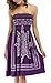Zyyfly Beach Dresses for Women Boho Summer Casual Sun Dress Tube top Strapless Dress Purple