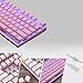 MQ LED Backlit Wired Mechanical Gaming Keyboard Small Compact 87 Key Metal Mechanical Computer Keyboard USB Wired Blue Switches for Windows PC Game,Aluminum Base (Pink Keyboard Blue Switch)thumb 4