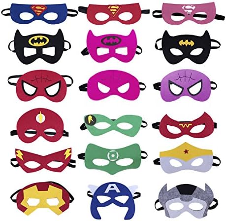 18 Pieces Superhero Bracelets for Children Birthday Party Supplies