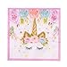 EXIJA Unicorn Party Supplies Set, 16 9inch Dinner Plates+16 7inch Dessert Plates+16 Napkins, Unicorn Plates and Napkins for Birthday Girls Party Favors,Serves 16