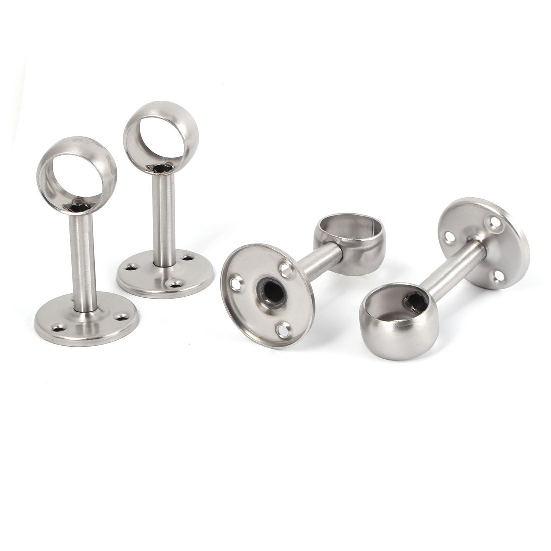 Sourcingmap 25mm Dia Screw Fixing Wardrobe Rail End Center Socket Support 4pcs