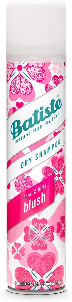 Batiste Dry Shampoo in Blush 200ml, Floral & Flirty Fragrance, No Rinse Spray to Refresh Hair in Between Washes (Packing May Vary)