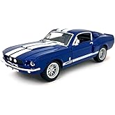KiNSMART 1967 Ford Shelby Mustang GT500 Blue 1:38 Scale 5 Inch Die Cast Model Toy Race Car w/Pullback Action