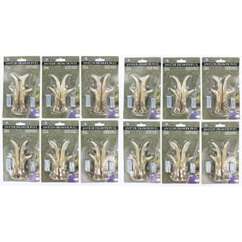 12 Pack Bundle 3 Right Left Antler Drawer Cabinet Pull