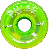 Atom Skates Outdoor Quad Roller Wheels 78A - Pulse - 65x37 Lime - 1 Pack - 4 Wheels