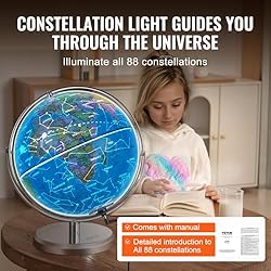 VEVOR Illuminated World Globe with Stand, 13
