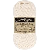 Scheepjes Stone Washed XL Yarn, 50g, Moon Stone, Cotton-Acrylic Blend