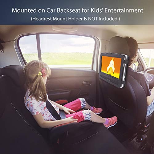 NAVISKAUTO 10.1" Portable Blu Ray Player with Rechargeable Battery Support HDMI Output, 1080P Video, Sync Screen, AV Out & in, Dolby Audio, Last Memory, USB SD