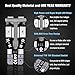 Antline 194 168 2825 T10 W5W Error Free LED Bulb Red, Super Bright 300 Lumens 10-SMD 5730 Chipset LED Bulbs for Interior Dome Map Door Courtesy License Plate Lights, Pack of 10