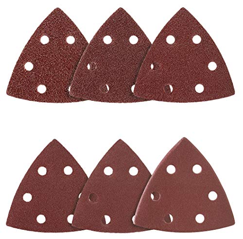Triángulos de Molienda Delta │ 120 piezas │ 6 agujeros │ 93 x 93 x 93 mm │ Mixpack (20 x grano 40/60/80/120/180/240 cada… - Imagen 3