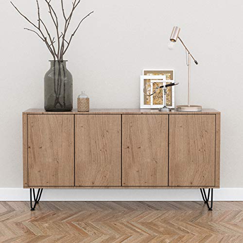 Genius Iron 6" Furniture Hairpin Legs, 3/8" Thick Set of 4, for TV Stand,Sofa Cabinet,Night Stands,etc