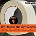 No-Residue 2 Inch, 60 Yard Masking Tape 1 Pk. Easy-Tear, Pro-Grade Removable Painters Tape Great for Home, Office or Commercial Contractor. Clean, Drip-Free Painting with Wide Crepe Paper Rolls