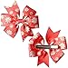 Imanom 20Pcs Baby Girl Hair Bows,Pastoral Style Flower Pattern Ribbon Hair Bows Clips For Teens Girls Kids