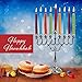 Ner Mitzvah Honeycomb Chanukah Beeswax Candles - Standard Size Candle Fits Most Menorahs - Premium Quality Pure Bees Wax - Colorful Assortment - 45 Count for All 8 Nights of Hanukkah