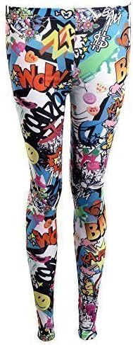 SAPPHIRE Women's Leaf Cartoon Checkered Knitted Floral Printed Comfy Ladies Leggings