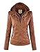 LL WJC663 Womens Removable Hoodie Motorcyle Jacket XL CAMEL