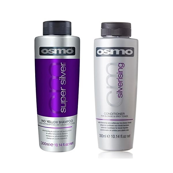 Osmo Super Silver No Yellow Shampoo & Silverising Conditioner 300 ml Twin Pack