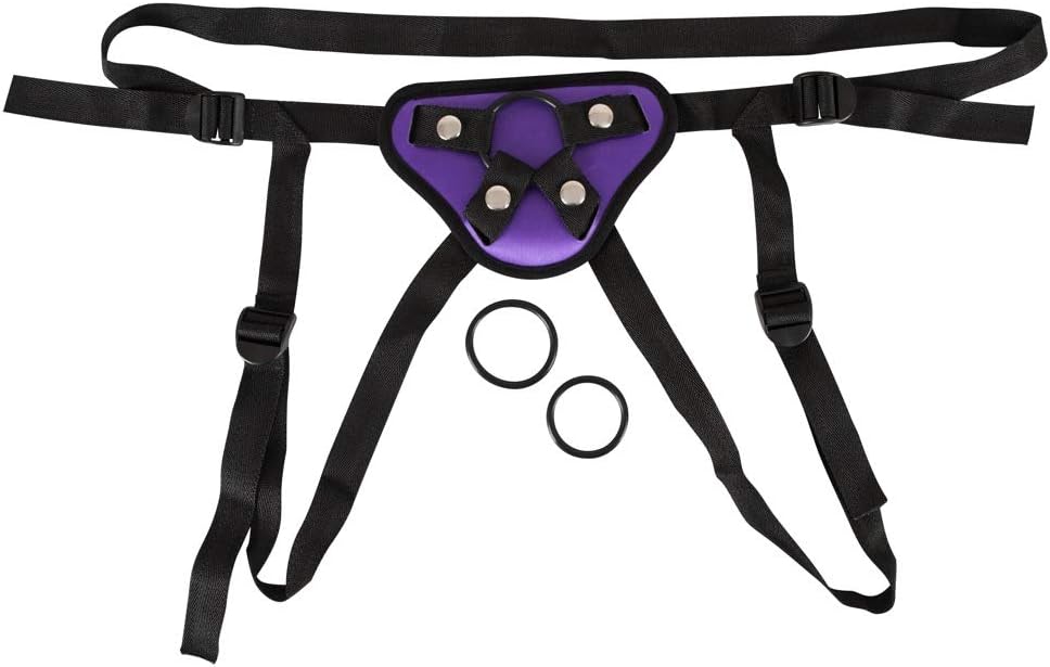 You2Toys Universal Harness Three Ring Strap, Black,purple, 4 Stück (1er Pack)