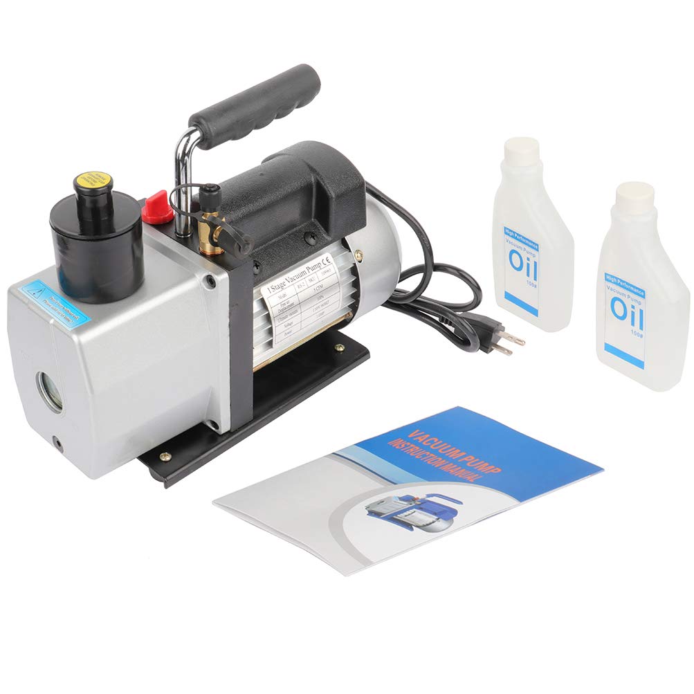 5 CFM Rotary Vane Economy Vacuum Pump 1/2HP A/C Vacuum Pump Air