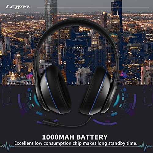LETTON Wireless Gaming Headset for PC, PS4, Nintendo Switch, Long