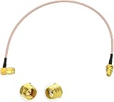 Eightwood SMA Cable 4G LTE RG316 1ft 30cm 2pcs SMA F to SMA M Right Angle view 2