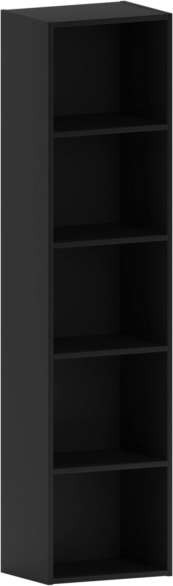 Vida Designs Oxford 5 Tier Cube Bookcase Black Wood Shelving Unit
