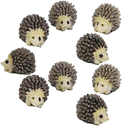 Krisah 15 pcs Hedgehogs Miniature Garden Decoration Items for DIY Fairy Garden Dollhouse Decor Landscaping Decor (Hedgehogs)