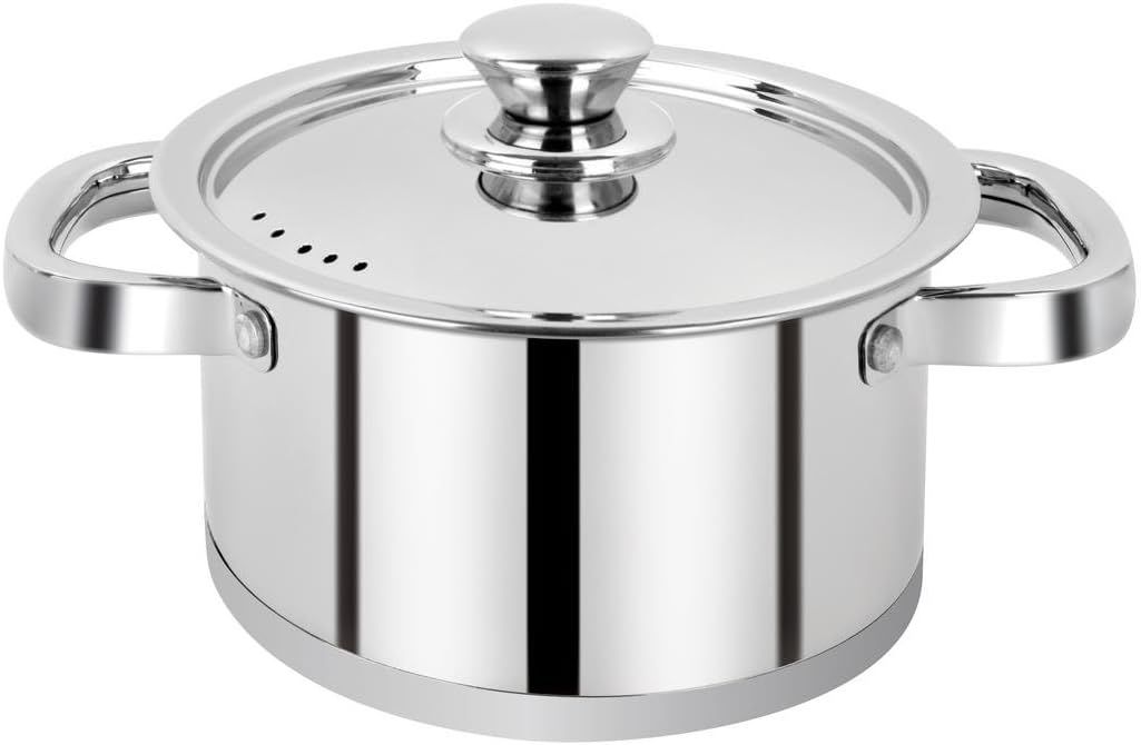 RATNA Induction, Impact Forged Bottom, Cook & Serve Cookware, Casserole, Casserole 16 cm-Works Perfectly on Gas, Induction Stove and Dishwasher Compatible, Capacity 1.3