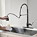 VAPSINT® Modern Commercial One Handle Single Lever Spring Sprayer Pull Down Stainless Steel Pre Rinse Pull Out Oil Rubbed Bronze Kitchen Faucet, Bronze Kitchen Sink Faucet