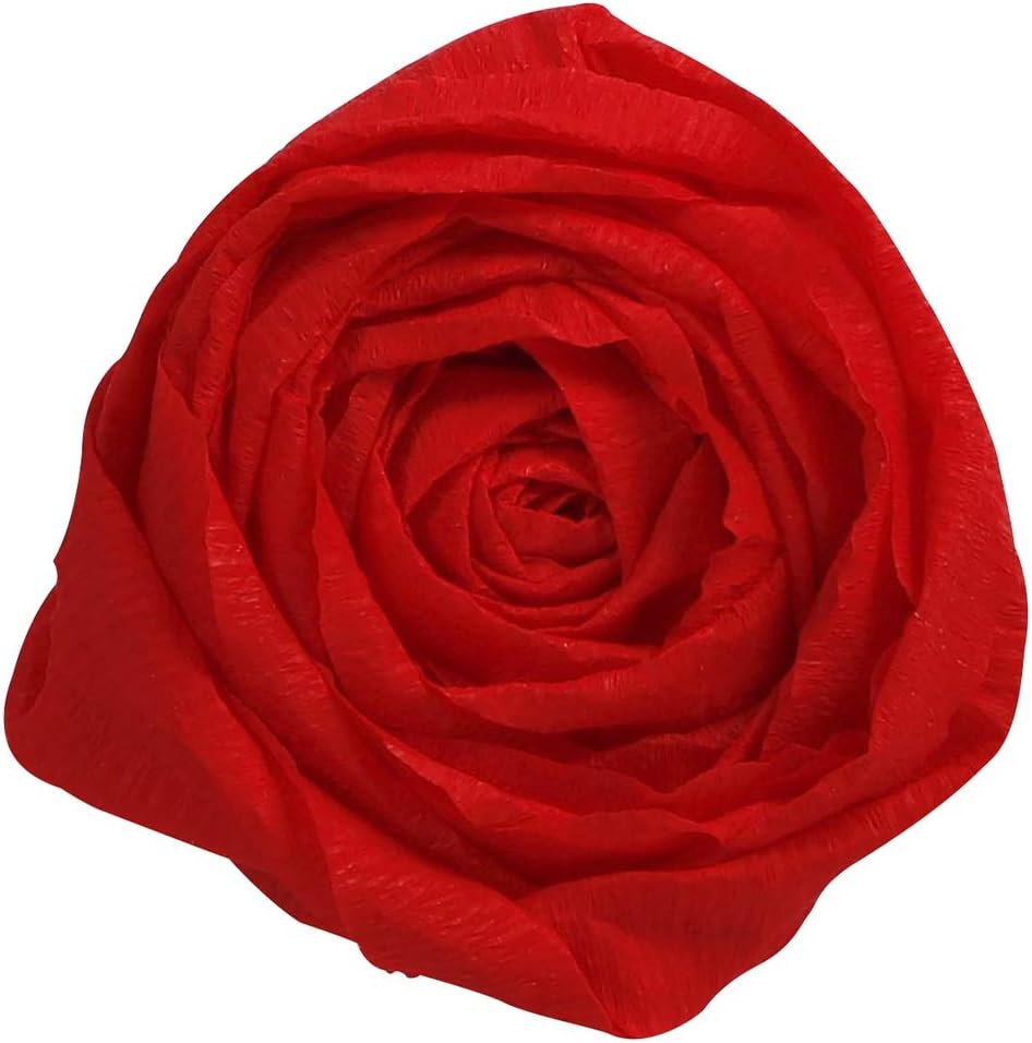 Clairefontaine - Ref 901006C - Standard Quality Crepe Paper (Pack of 10 Sheets) - 2 x 0.5m Sized Sheets, 40% Creppage, 32gsm Paper, Delivered Folded - Red