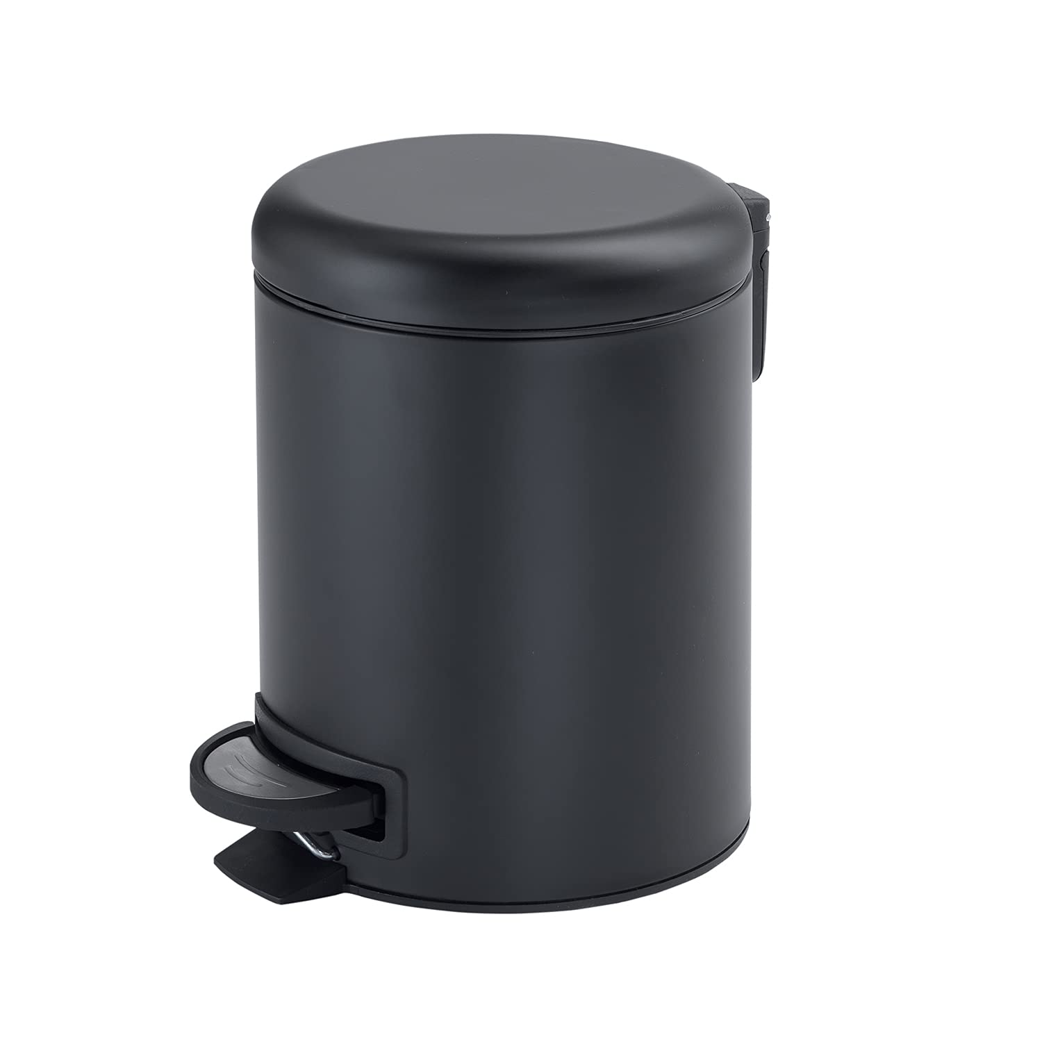 Gedy Potty Waste Bin, Stainless Steel, Matte Black, 3 Litres