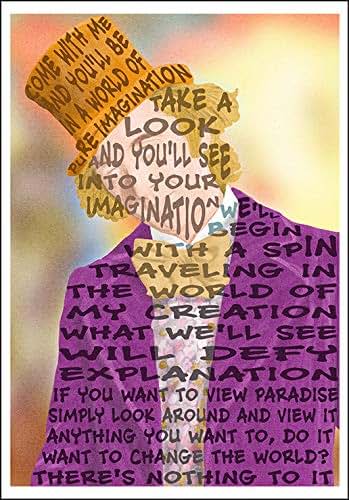 amazoncom willy wonka quote mini print  handmade