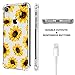 Hi Space Flower Clear Case Fit iPhone XR Release 2018, Sunflower Girls and Women Floral Back Cover, Transparent Flexible TPU Bumper Shockproof Protective Case